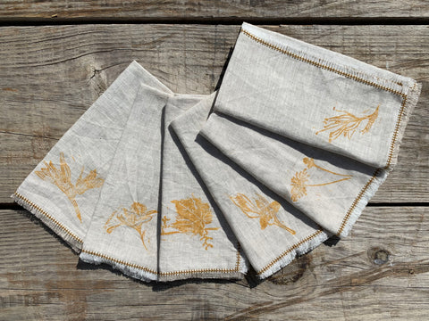 Barrocal handprinted linen napkins / <i>Guardanapos em linho estampados à mão</i>