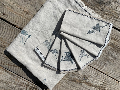 Barrocal handprinted linen napkins / <i>Guardanapos em linho estampados à mão</i>